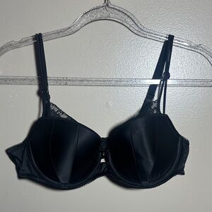 Soma 38B Black Satin Lace‎ Jeweled Bra